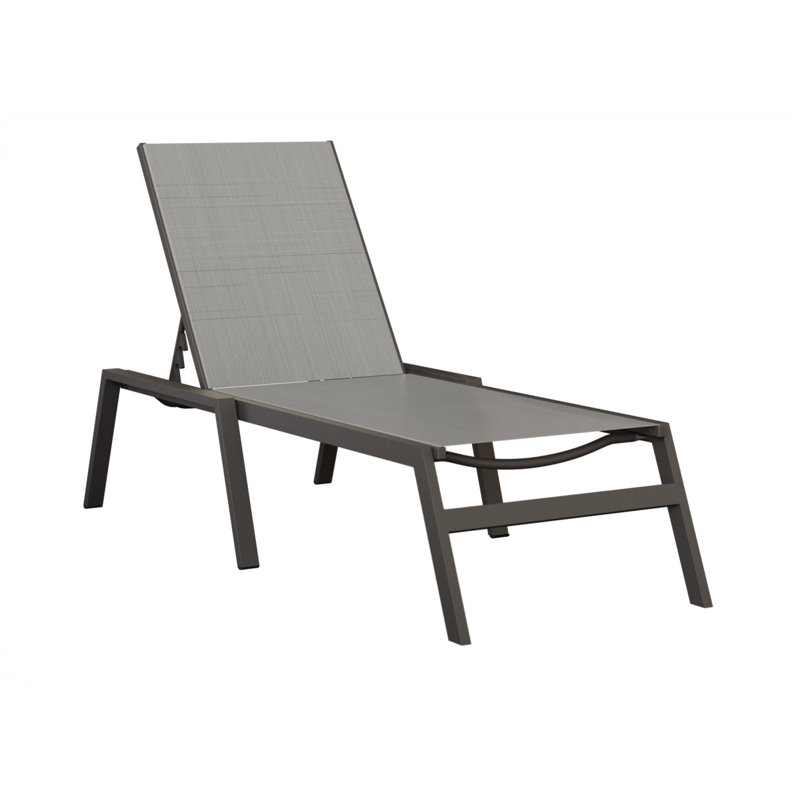 Chaise longue sans accoudoirs Berlin Gardens Vida, Gris foncé, Graphite moucheté