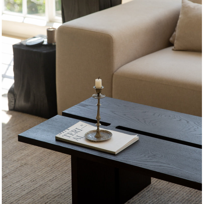 Kyoto Coffee Table, Charcoal, 13" H x 50" L x 21" W