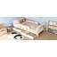 Lit plateforme simple avec tiroirs de rangement, structure de lit en bois massif avec garde-corps-726662754-726662752