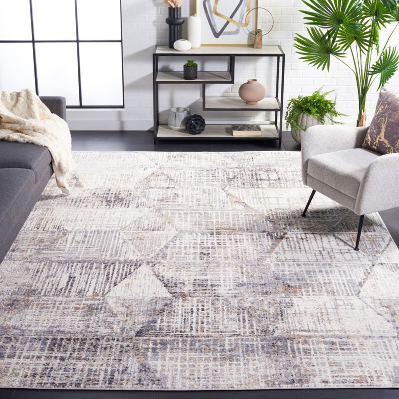 Shivan 100 Performance Abstract Rug, Rectangle 8' x 10'