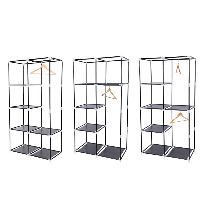 Mccaffery 88cm Portable Wardrobe, Black