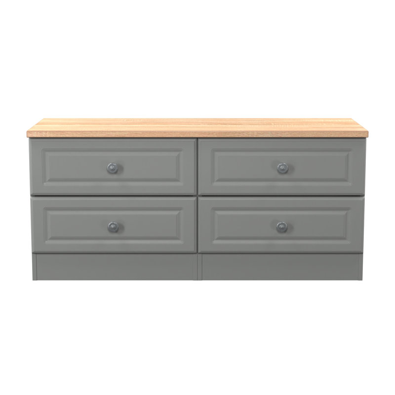 110cm W 4 - Drawer Chest of Drawers, Grey