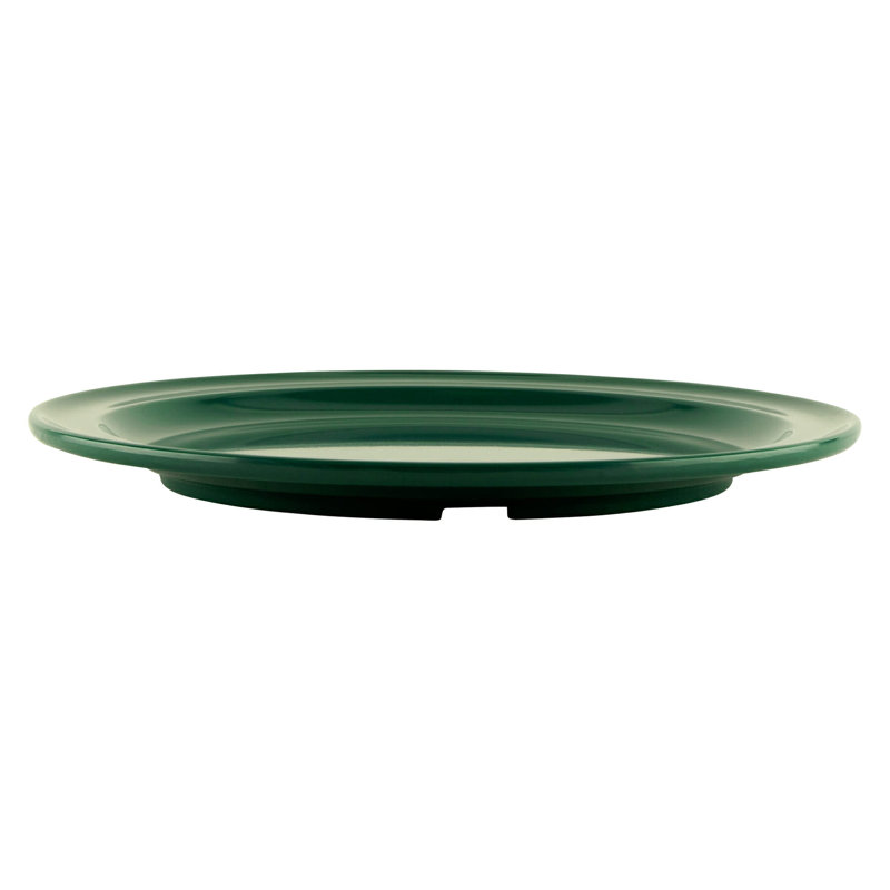 GET Melamine Round Dinner Plates, 9", (Set of 12), Green