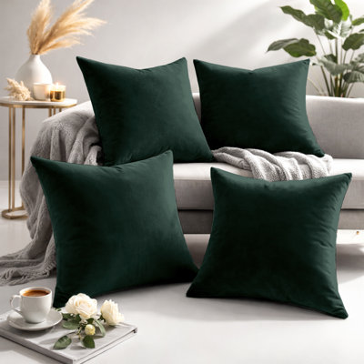Square Scatter Velvet Cushion Cover ( Set of 4 )