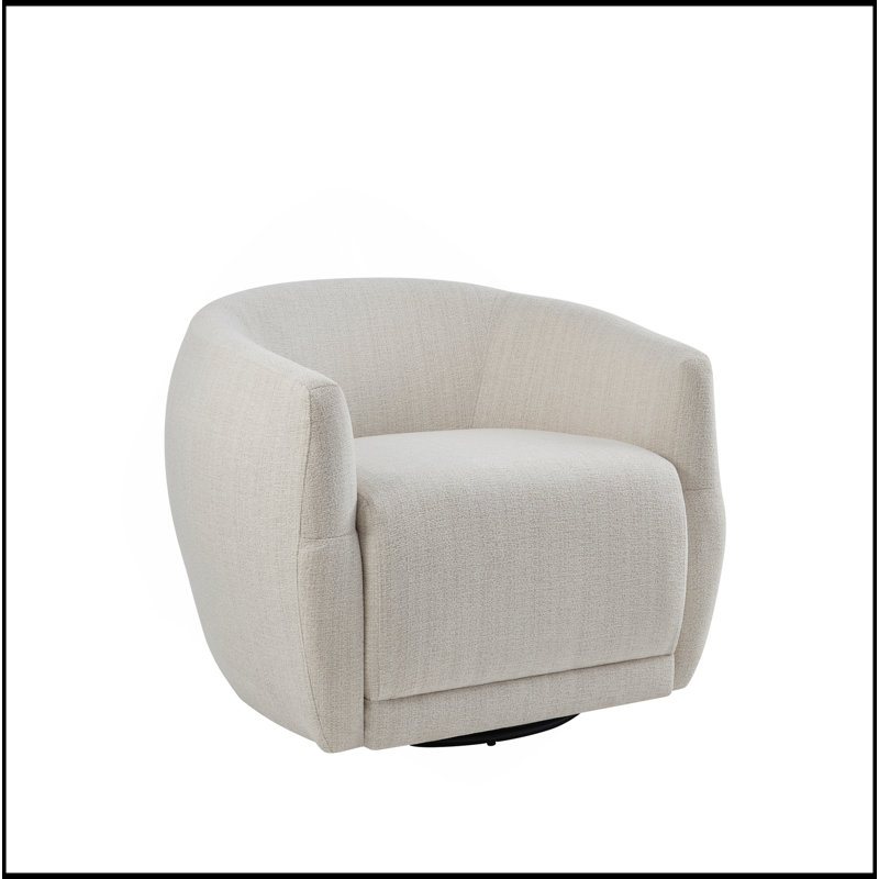Chaise pivotante à 360 degrés, Blanc cassé