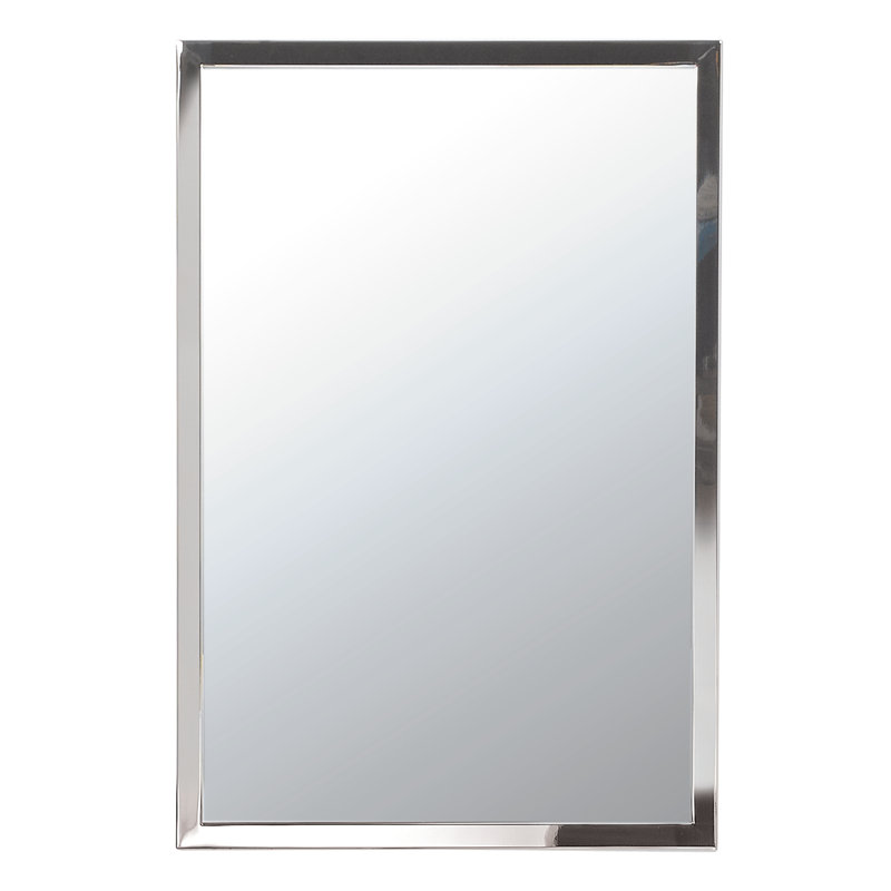 Miroir de coiffeuse Kollman, H 36 po x l 24 po, Acier poli