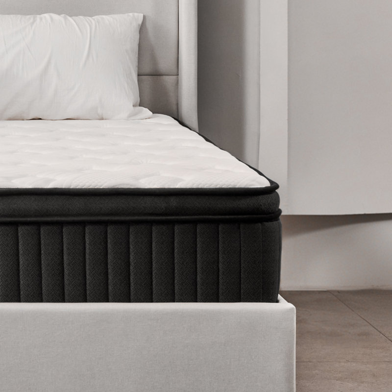 Medium Firm Hybrid Mattress In A Box, Memory Foam & Pocket Spring Mattress For Pressure Relief, Strong Support & Motion Isolation