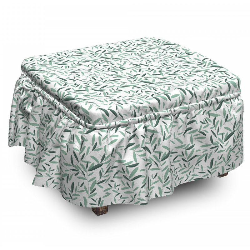 Ensemble de housse pour repose-pieds à coussins carrés 2 pièces pour les branches de jardin