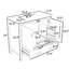 Meuble-lavabo en bois avec lavabo en céramique, tiroir de rangement et tablettes-335890285