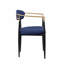 Ensemble de chaises rembourrées en tissu bleu 2 pièces Modern Contemporary