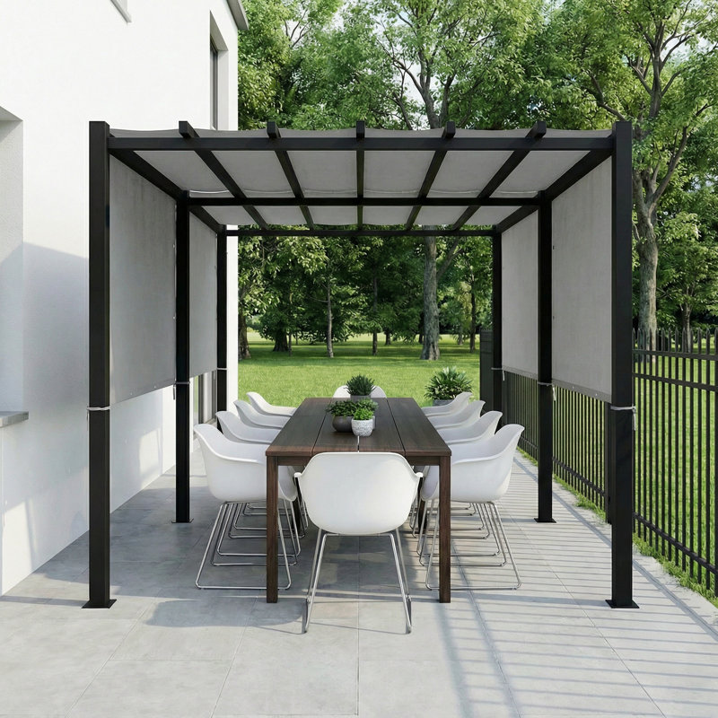 Toile de remplacement toutes saisons pour abri de pergola universel, 16X8FT(5m rope+30 cable ties)