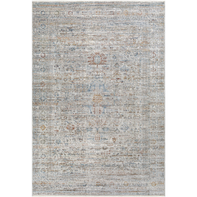Scotchmann Machine Woven Acrylic/Polyester/Viscose Area Rug in Gray