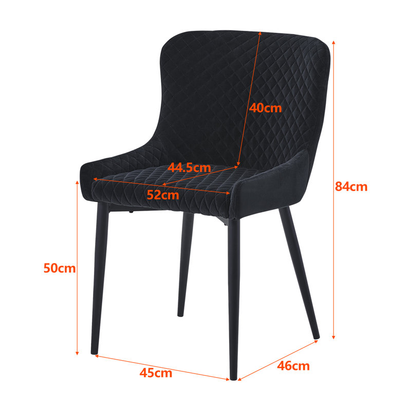 Towcester Upholstered Counter Stool, Black