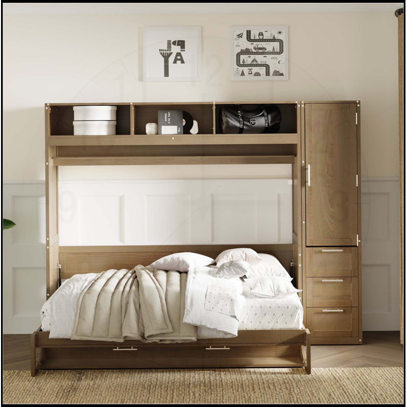 Full Size Murphy Bed With Wardrobe