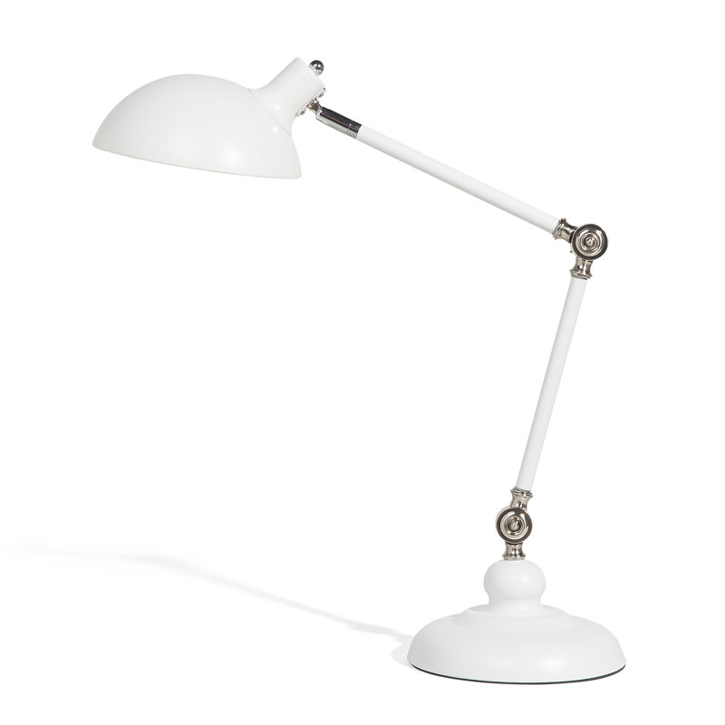 Acushnet Metal Desk Lamp, White