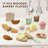 17-Piece Wooden Bakery Food Playset with Pastries, Coffee and Shopping Bag for Pretend Kitchen and Cafe Play