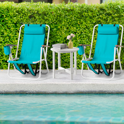 Balmoral Iron Frame Oxford Fabric Folding Beach Chair by Highland Dunes