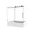 Shower Door 6063 Matte Black - Unframed With -Proof Membrane, Nano Clean, 70Mm 304 Stainless Steel Pulley, Bathroom One Fixed & Movable Door, Big Pulleys, Adjustable , Easy-Cleaning, Stick - 5/16''-122093485