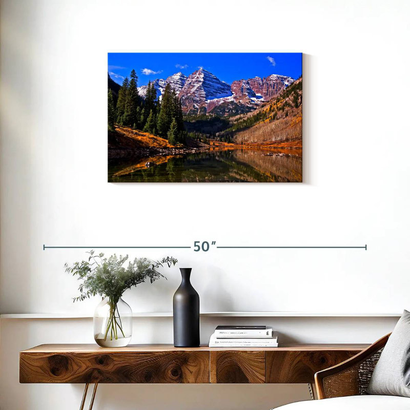 Maroon Bells pendant la saison d'automne, H 20 po x l 30 po