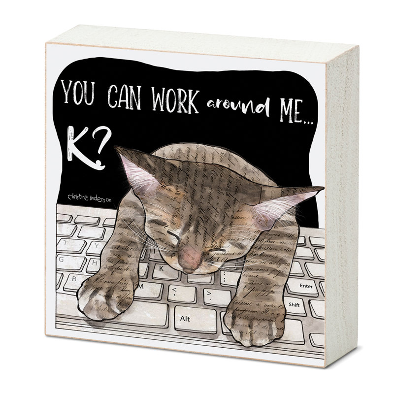 Work Around Me Freestanding Solid Wood Block Sign