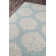 Tapis bleu bouclé fait main Cline