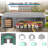 Heavy-Duty Waterproof Multi-Scenario Canopy Tent | Commercial Market Stall Shelter, Farm Equipment Cover & Vehicle Storage with Roll-Up Doors-110904794