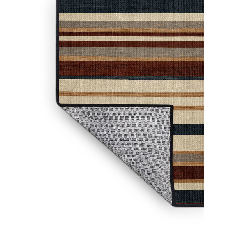 Washable Canyon Cream Striped Area Rug, Rectangle 5' x 8'