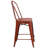 Angelean 24" High Distressed Metal Indoor-Outdoor Counter Height Stool - Back-1736821947-1683327244