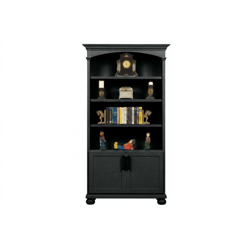 Bibliothèque en bois massif Modern Premiere, Black
