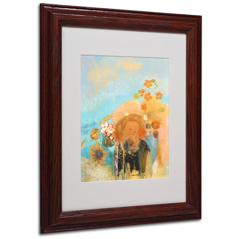 « evocation of roussel 1912 » par redon odilon, reproduction d’art encadrée, H 14 po x l 11 po x P 0,5 po, Brun