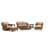Causeuse, table basse, repose-pieds et table d’appoint en rotin 8 pièces avec coussins Sunbrella Cayman