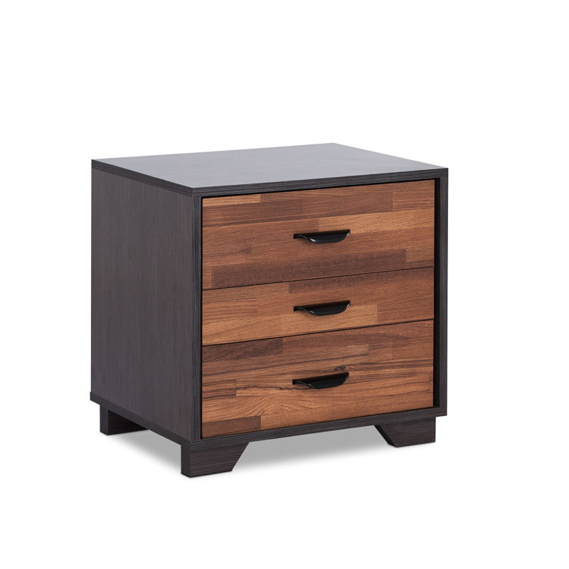Splendide table d'appoint en noyer avec fonctionnalité pratique