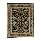 Hand-Knotted High-Quality Beige, Orange, and Red Area Rug