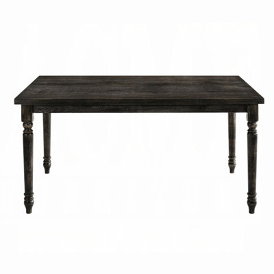 Table de salle à manger rectangulaire patinée avec beaucoup d'espace pour 6 personnes, construction 6 robuste et stable