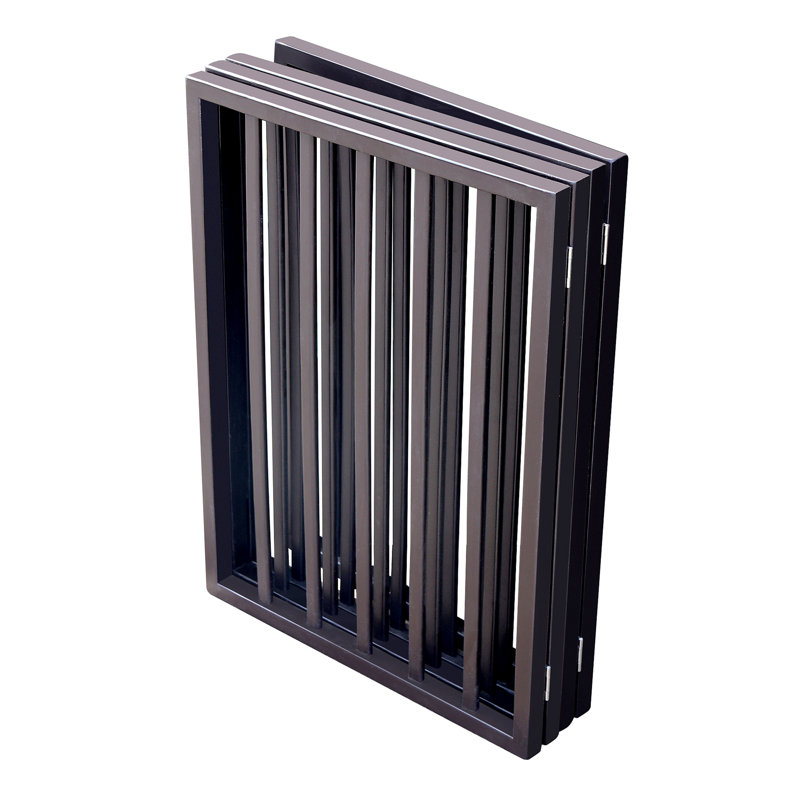 Barrière pour animaux - Barrière pour chiens, portes, escaliers ou maison - Autoportante, pliante, brune, en bois arqué
