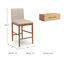 Ensemble de 2 tabourets de bar Isanti