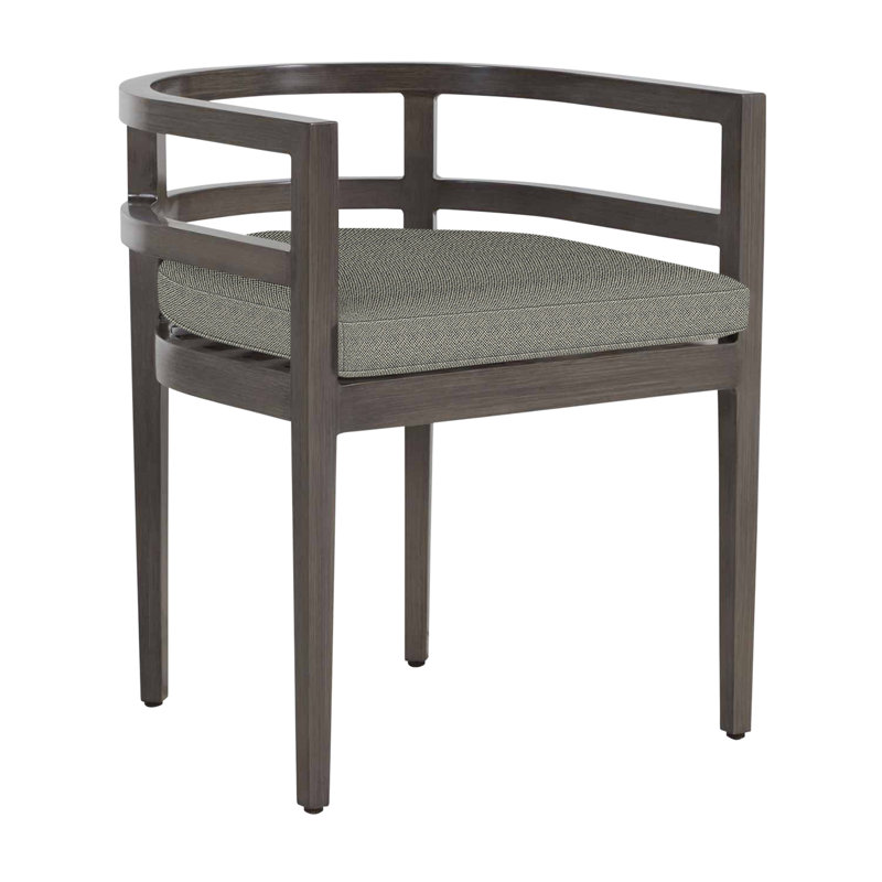 Chaise avec accoudoirs en aluminium Santa Barbara, Pas de soudure, Écorce Intermix