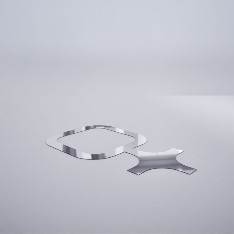 Grands panneaux muraux décoratifs en acrylique Lancaster, grand, l 40 7/8 po x H 23 3/8 po x T 1/8 po, Argent argent