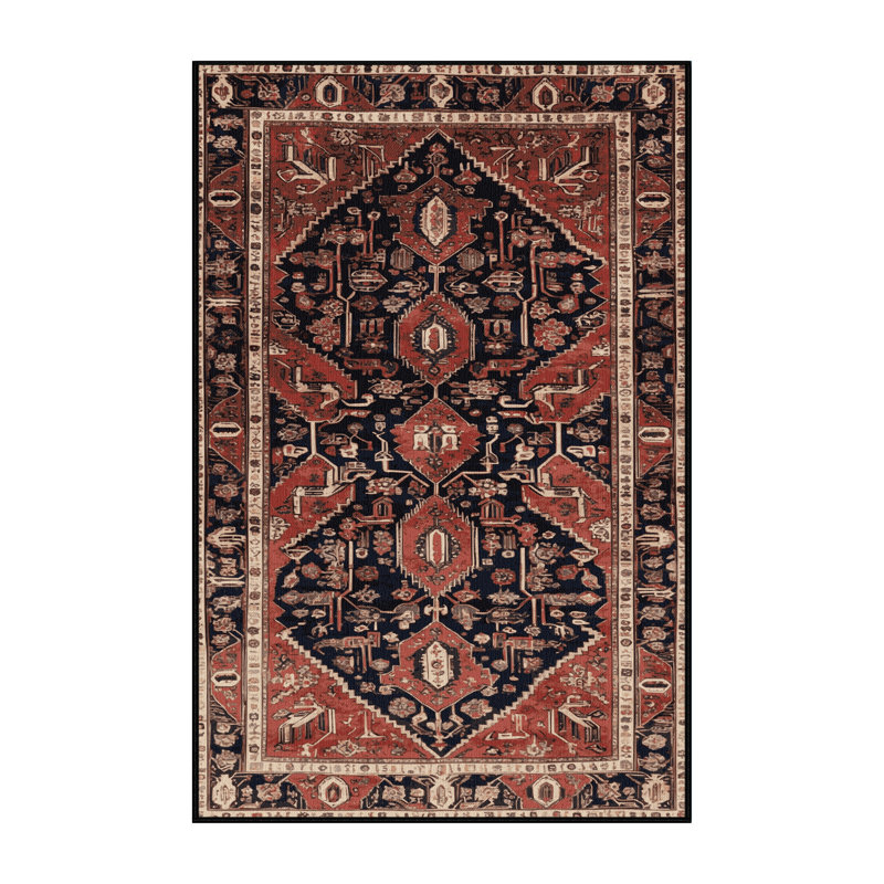 Tapis brun lavable à la machine, Rectangle 7 pi x 9 pi