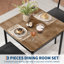 Ensemble de table de salle à manger 3 pièces, ensemble de table de cuisine pour 2 avec 2 chaises rembourrées en polyuréthane-1709460106