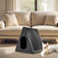Maison de chat extérieure imperméable de triangle, abri extérieur durable de chat avec l'entrée en forme de chat