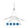 Besek 6 - Light Dimmable LED Geometric Chandelier