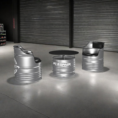 Maichael Iron Top Pedestal Base Dining Set