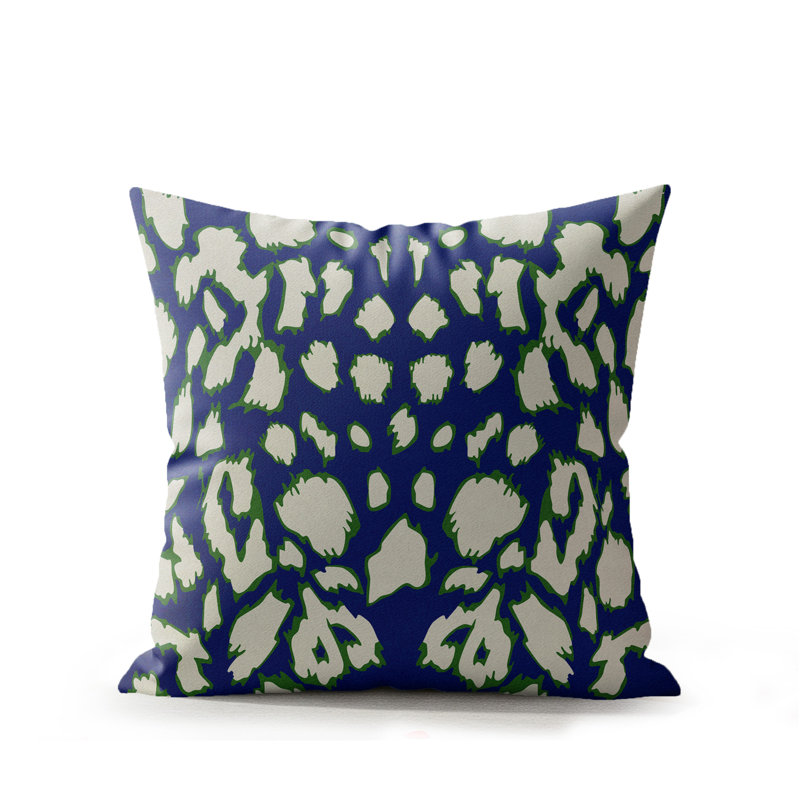 Coussin Kama, 16 po x 16 po, Azur royal