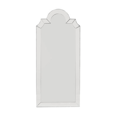 Spica Oversized Square Floor Mirror with Antique Silver Leaf Frame