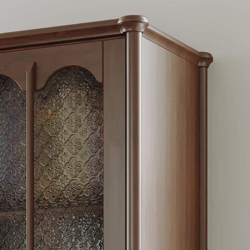 French style retro high leg bookcase, Brown