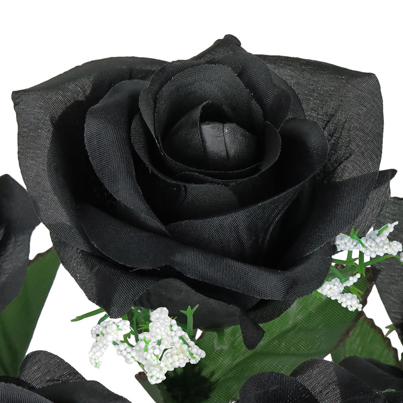 Rosier artificiel ouvert, Noir, noir, noir, noir
