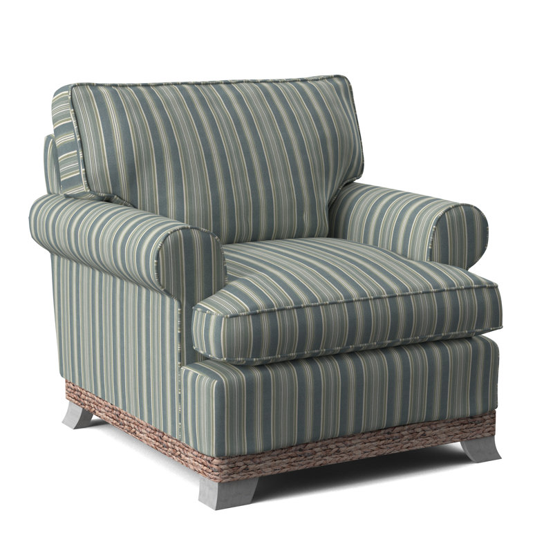 Fairwind Armchair, Green and Blue Stripe; 0252-54