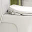 Siège de bidet électrique allongé avec séchoir à eau chauffé, buse en acier inoxydable et veilleuse