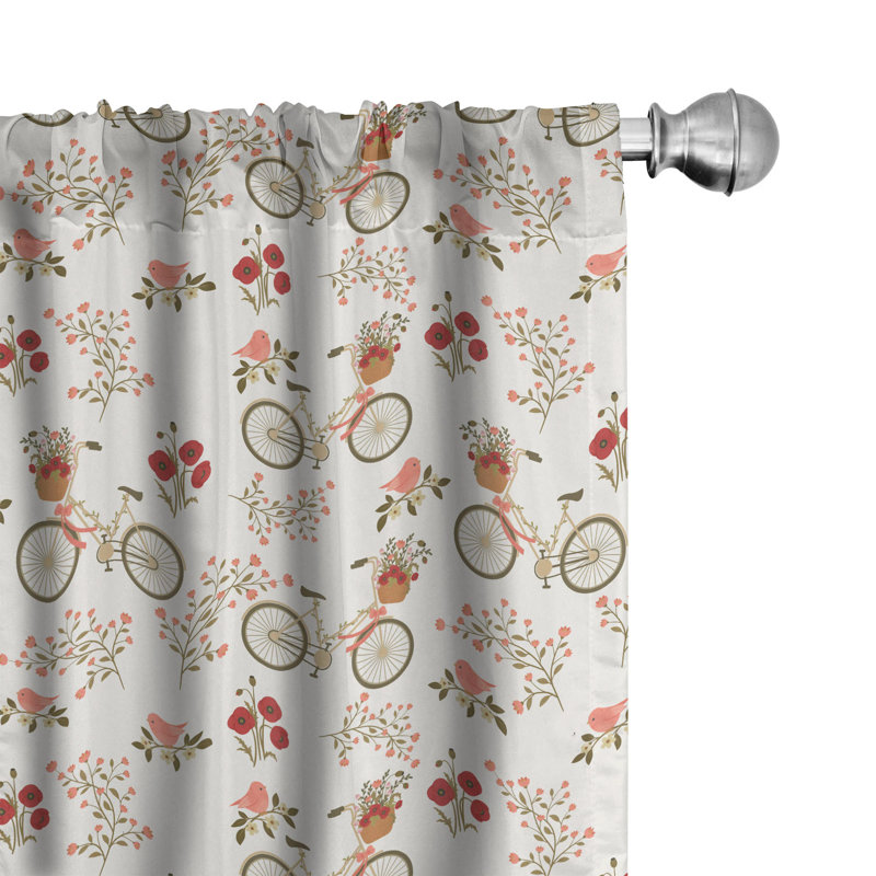 Paire de rideaux semi-transparents avec passe-tringle, 28 po x 95 po